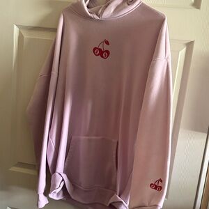 Lucky in Love Pink Cherry Hoodie
